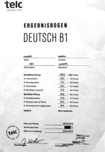 сертификат немецкий язык